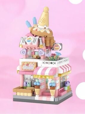 Ice Cream Shop Micro Block Building Set